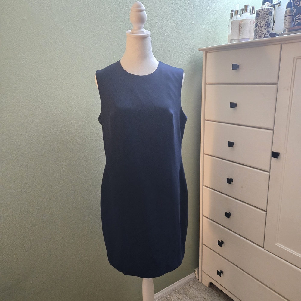Worthington Women's Navy Blue Sleeveless Midi Dress